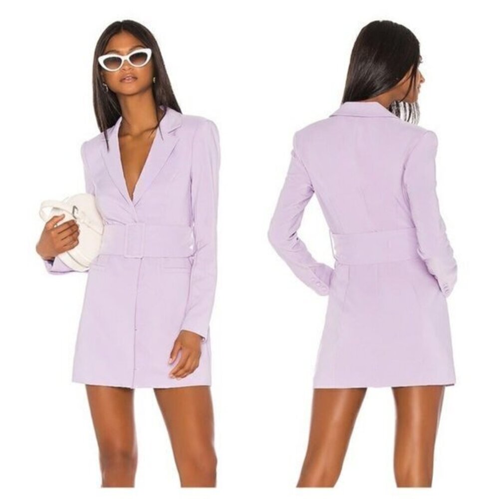 Song of Style Etta Blazer Mini Dress - Lilac Purple